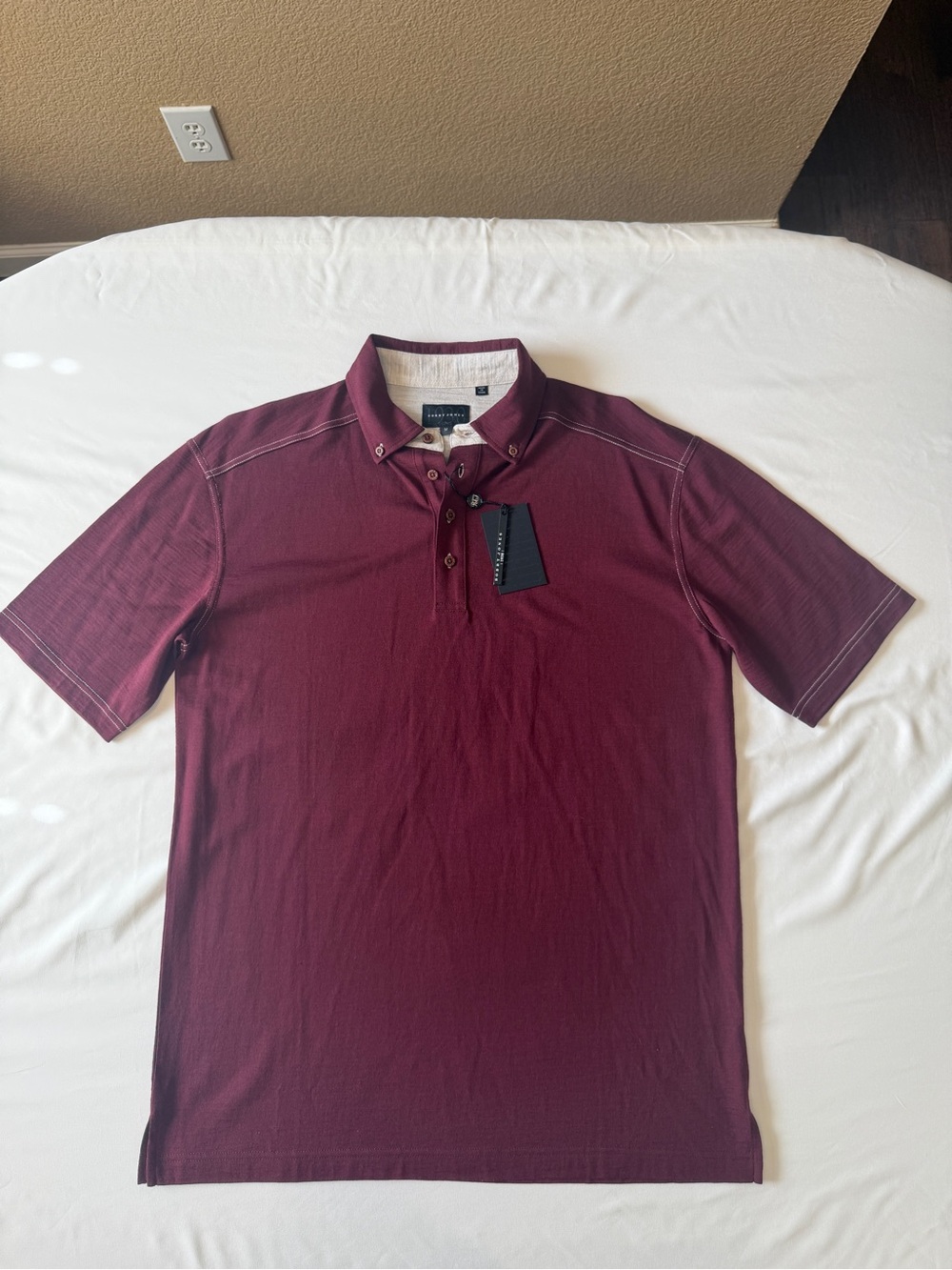 NWT Bobby Jones Men's Oxblood Polo Rule 18 Soft Merino Wool (original $165)